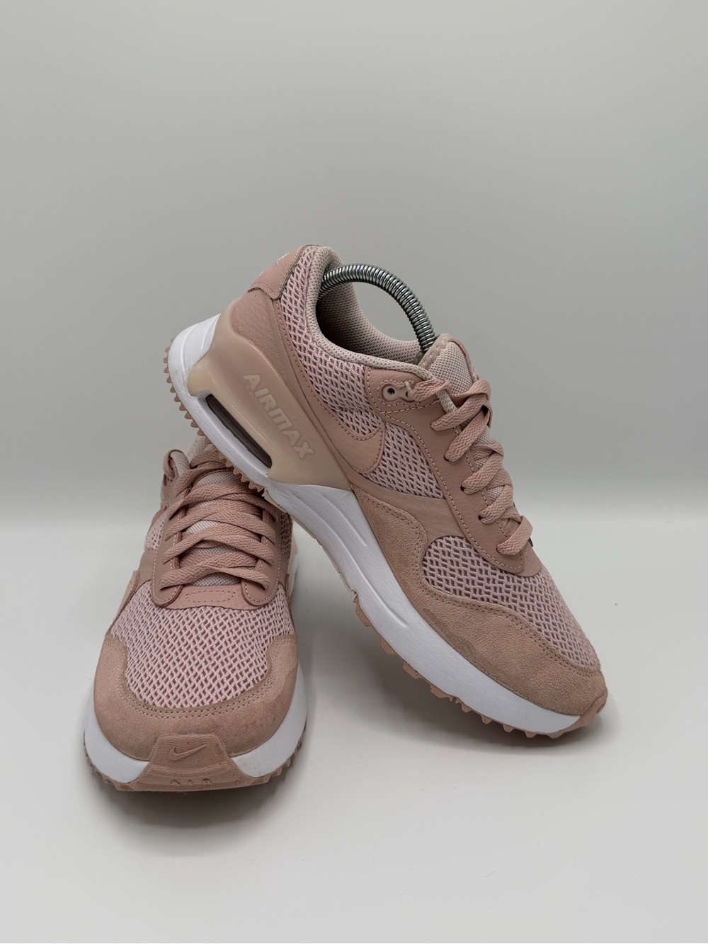 Nike Women's Air Max Pink Mesh & Suede Sneakers - Picture 5 of 8